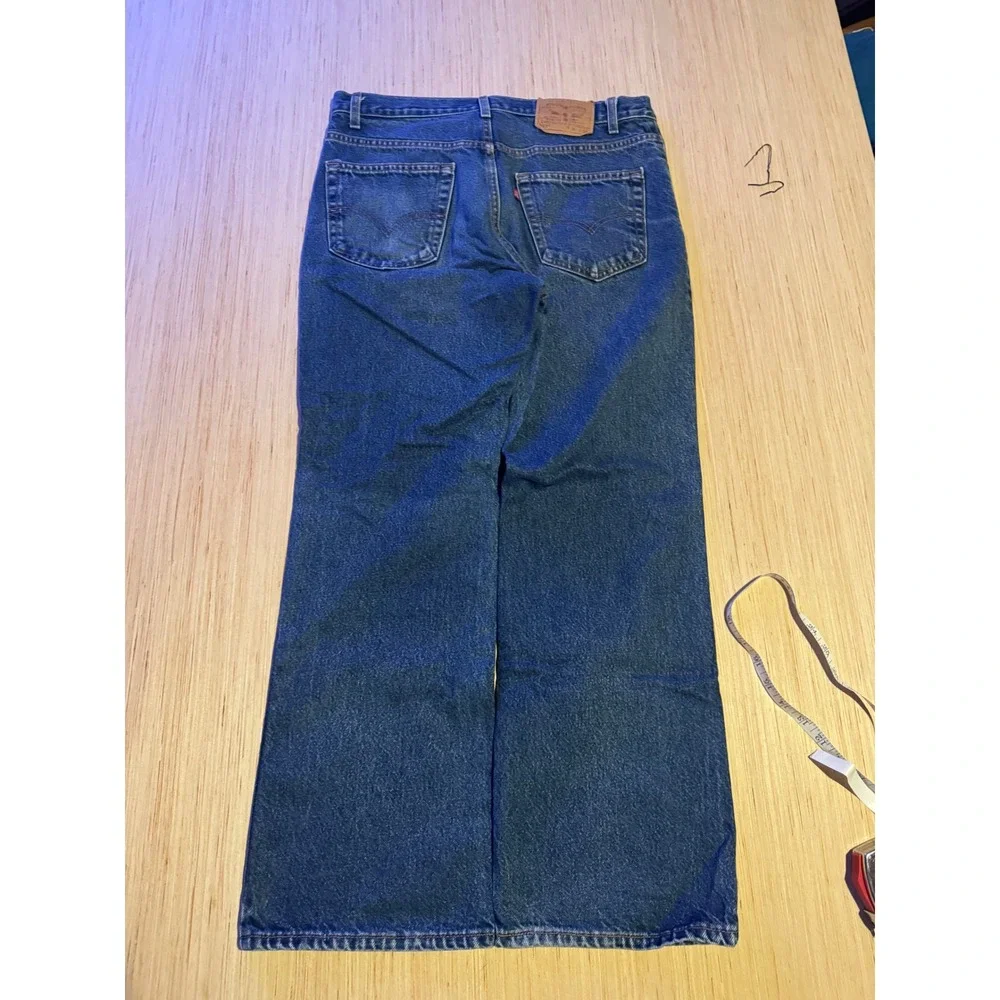 Levis 517 Vintage Mens Bootcut Jeans Medium Wash Denim 36x30 Blue Red Tab 38
